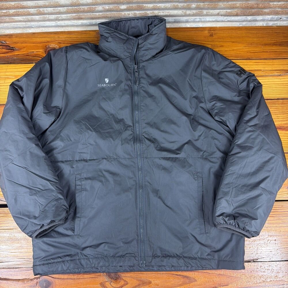 Helly Hansen Seabourn PolarShield Puff Jacket Mens XL Primaloft Grey Zip Coat